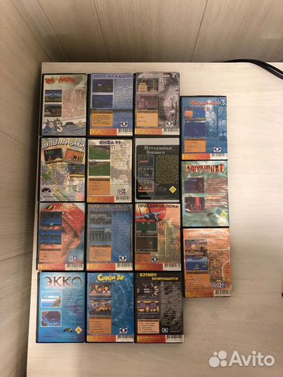 Картриджи 15шт для sega mega drive 16bit обновлен