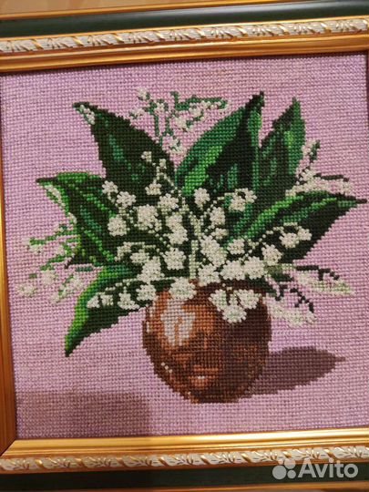 Картина вышивка крестом, ручная работа