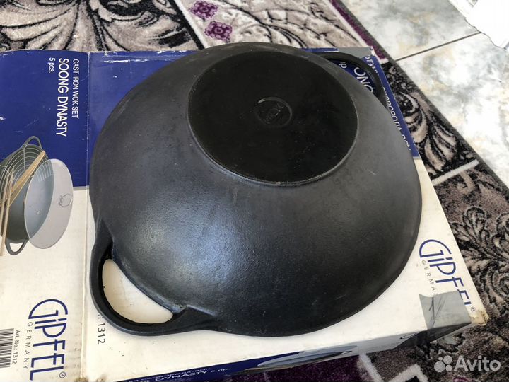 Сковорода-вок чугунная Gipfel Dynasty 1312 36 см с