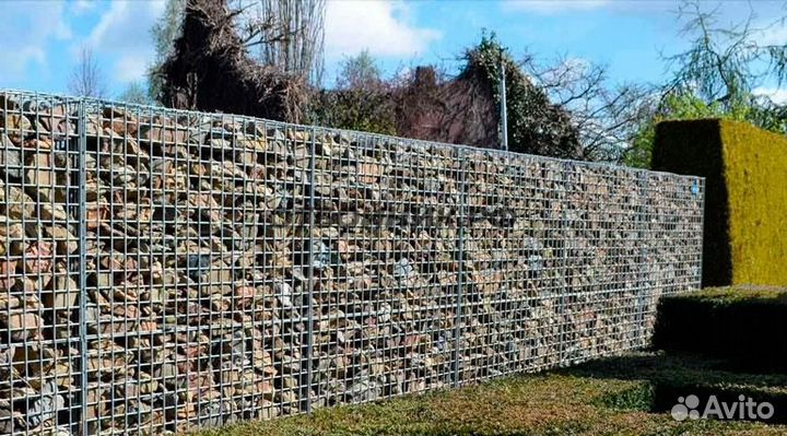 Монтаж забора из габионов