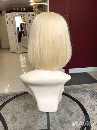 Накладка из натуральных волос с чёлкой