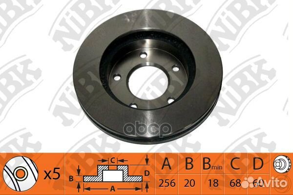 Диск тормозной передн. TO Cressida euro 2.2/2.4L