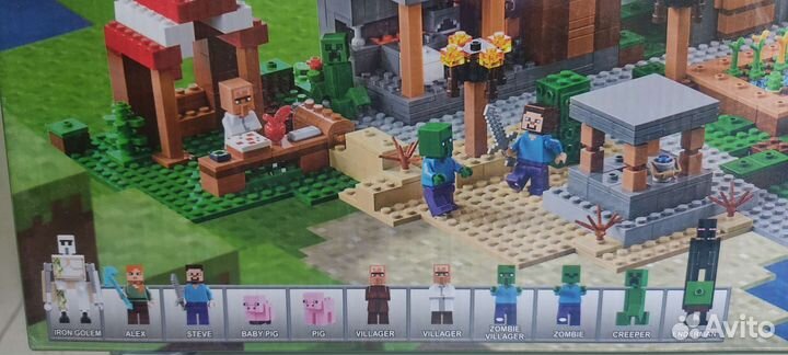 Lego minecraft большая деревня
