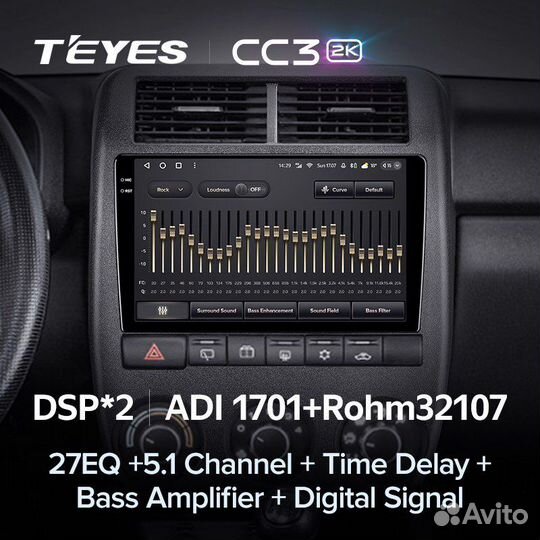 Магнитола Teyes CC3 2K 3/32 на LADA Niva 19+