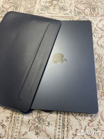 Качественный чехол из эко кожи macbook air m2 m1