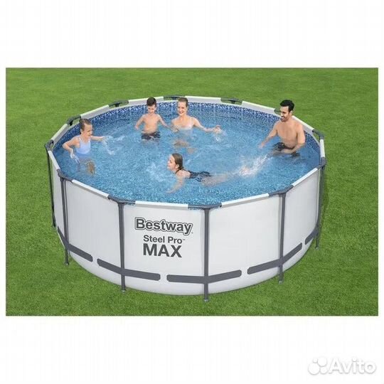 Каркасный бассейн фильтр-насос лестница, 366х122см