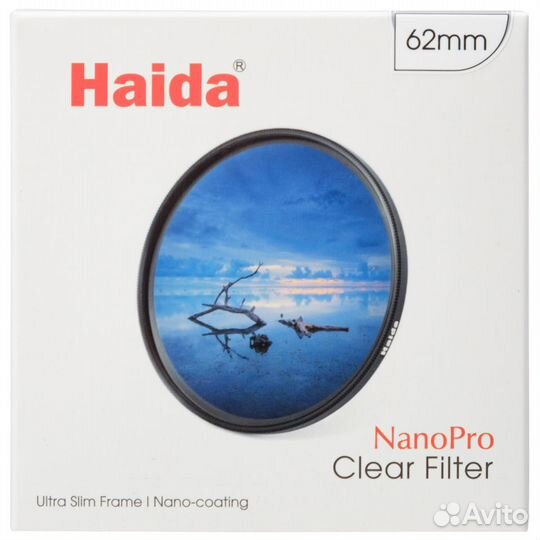 Светофильтр защитный Haida NanoPro Clear 62mm
