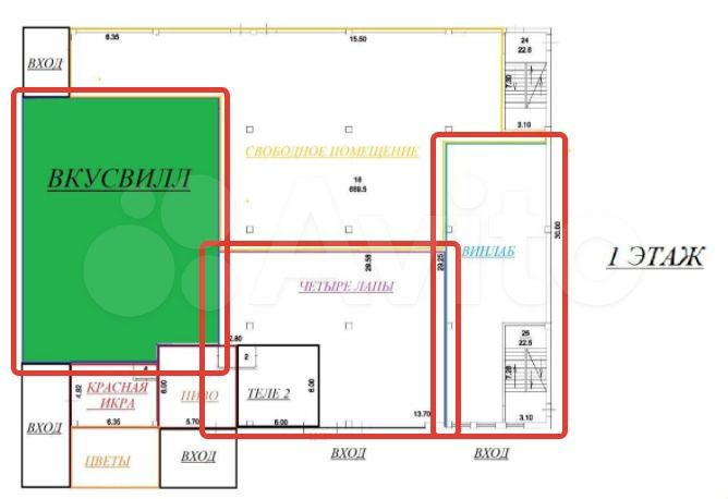 Аренда в ТЦ Солнечногорский, 404 кв м 1 этаж