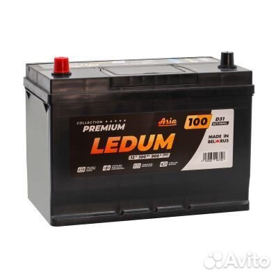 Аккумулятор ledum Premium asia 6ст-100 пп