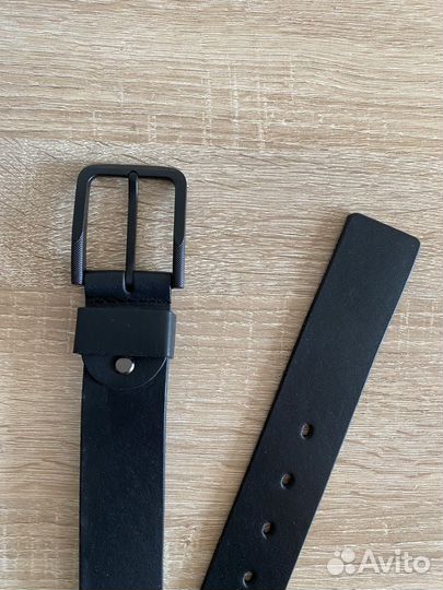 Ремень мужской черный натуральная кожа