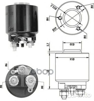 Реле втягивающее стартера 940113050140 magneti