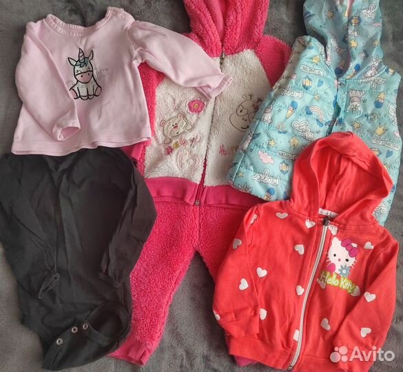 Вещи пакетом на девочку 68-74