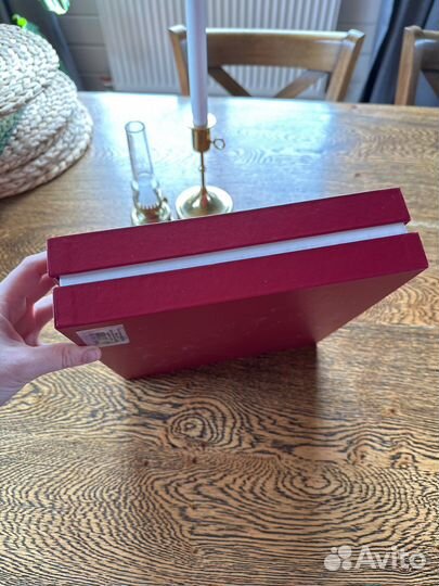 Коробка для столовых приборов подарочная бордовая