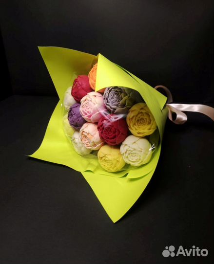 Пионы из Бельгийского Шоколада - 13 шт в Букете