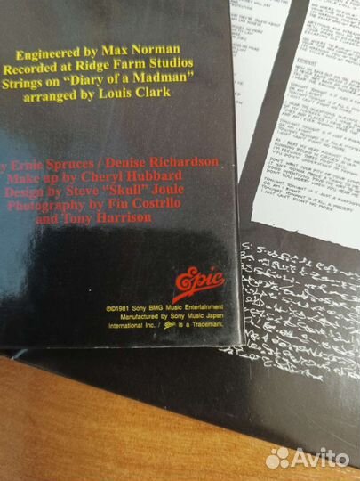 Ozzy Osbourne фирменный диск