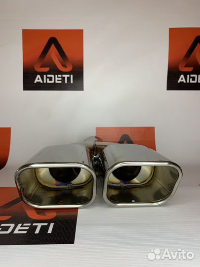 Насадка на глушитель двойная хром