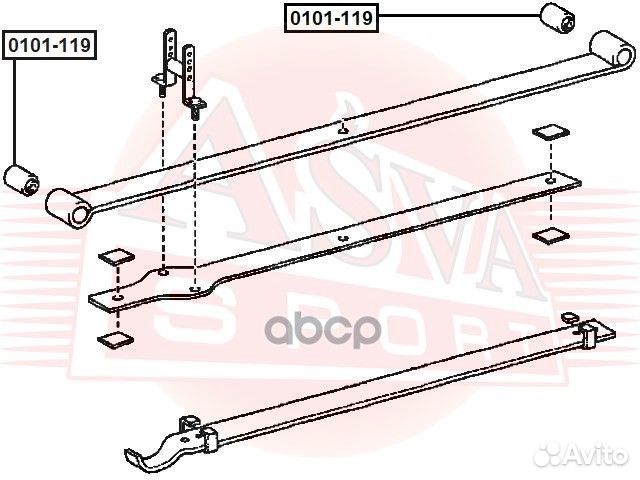 Сайлентблок задней рессоры toyota/nissan/isuzu