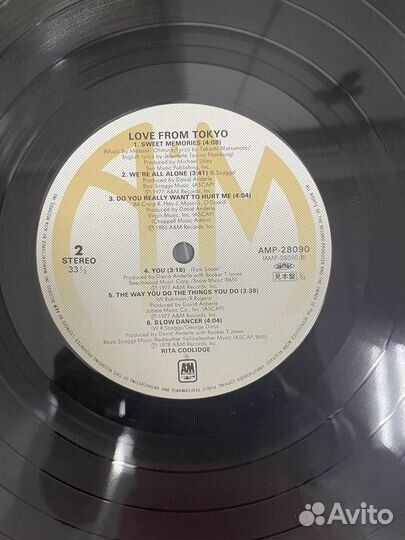 Rita Coolidge Love from Tokyo 1979 Japan винил