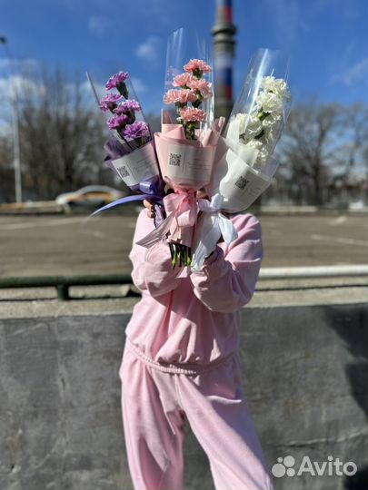 Букет из диантусов гвоздики