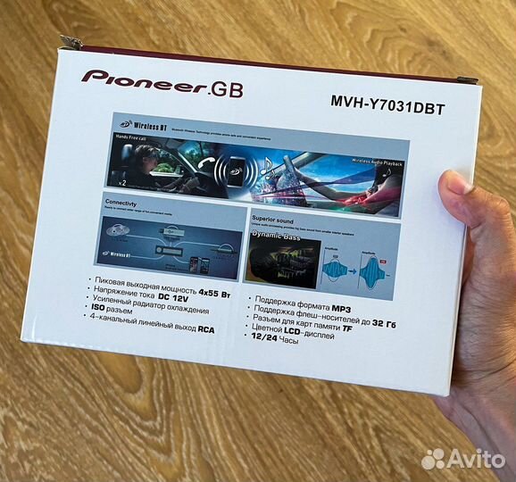 Автомагнитола Pioneer с bluetooth новая, гарантия
