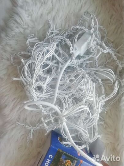 Гирлянда Бахрома уличная с мерцание влагостойкая