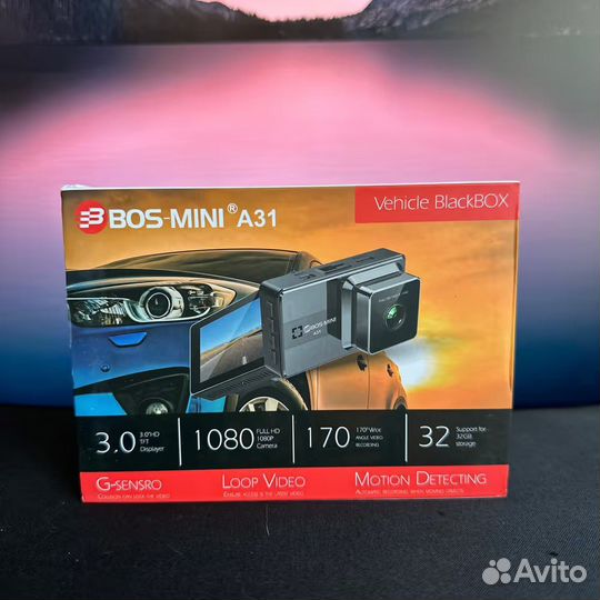 Видеорегистратор boss mini A31, Full HD, Микрофон (Арт.20716)