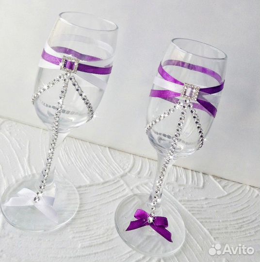 Свадебные фужеры,Он и Она