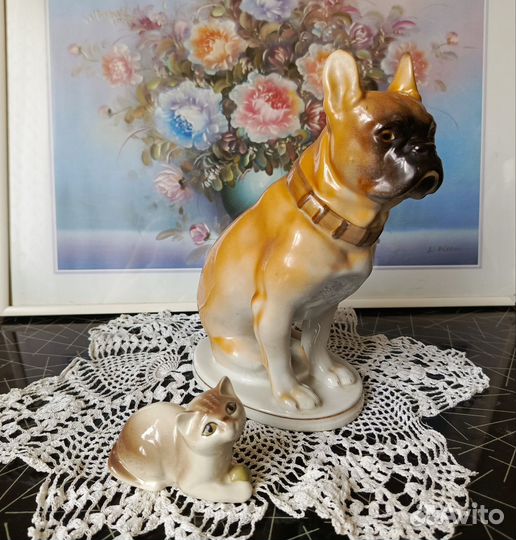 Фигурка для интерьера (Собака) керамика