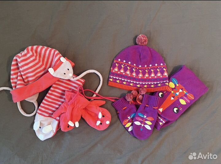 Шапка варежки детские