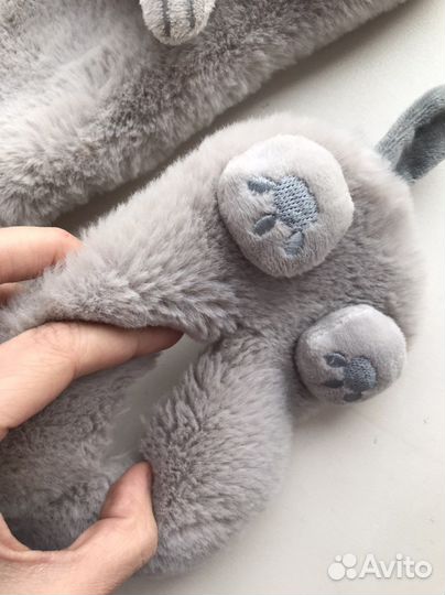 Детский пушистый шарф с котом ostin