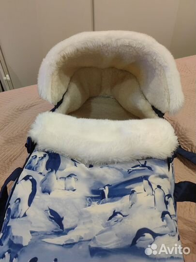 Люлька переноска для новорожденных зимняя