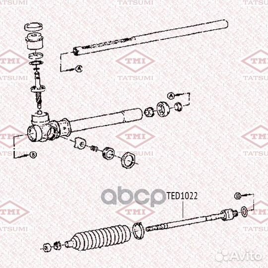 Тяга рулевая L/R TED1022 tatsumi