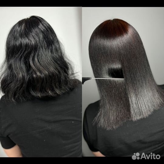 Кератиновое выпрямление волос