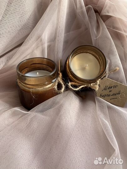 Свечи ароматические из кокосового воска