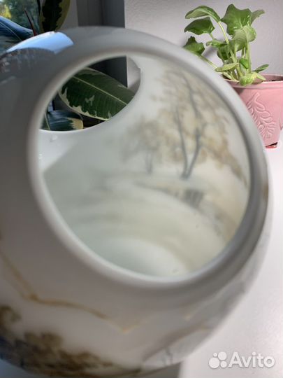 Ваза + конфетница из опалового стекла СССР