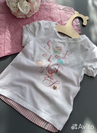 Шикарная футболка для девочки 80