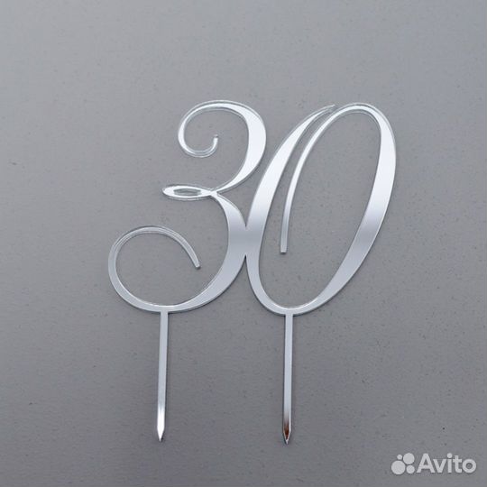 Топпер на торт цифры в наличии