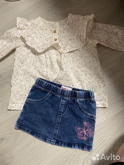 Теплые вещи пакетом на девочку 86 92