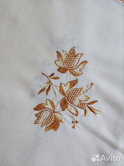 Салфетки с вышивкой винтаж, хлопок, лен