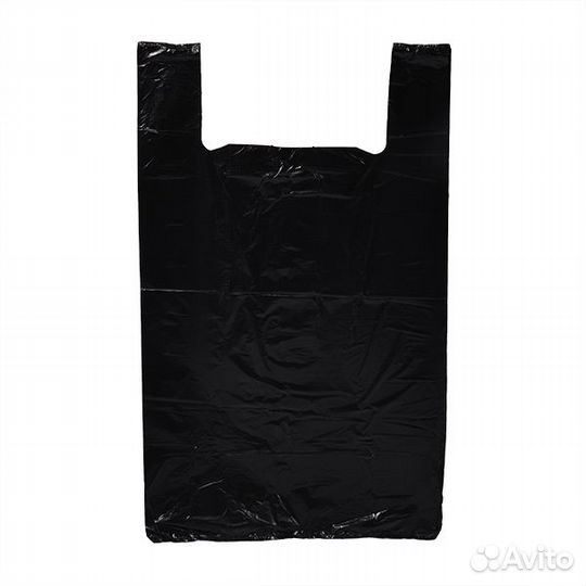 Пакет-майка 45*75 15мк чёрная 100/уп 1500/пак Ф