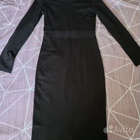 Платье чёрное женское 42
