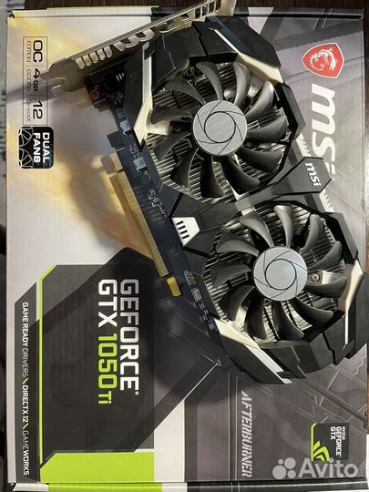 Видеокарта gtx 1050 ti 4gb msi