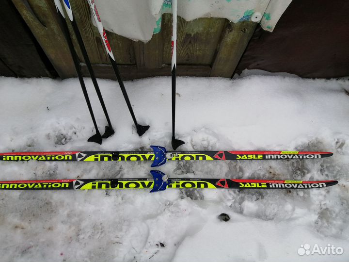 Лыжный комплект STC лыжи, палки, ботинки 35 р-р