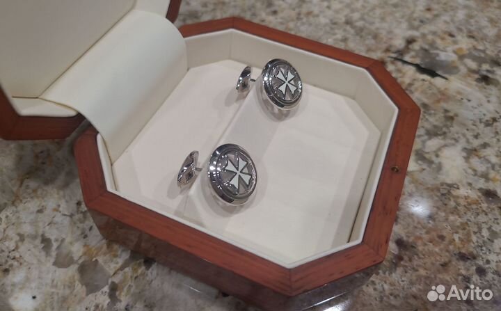 Vacheron Constantin Запонки белое золото 750 эмаль