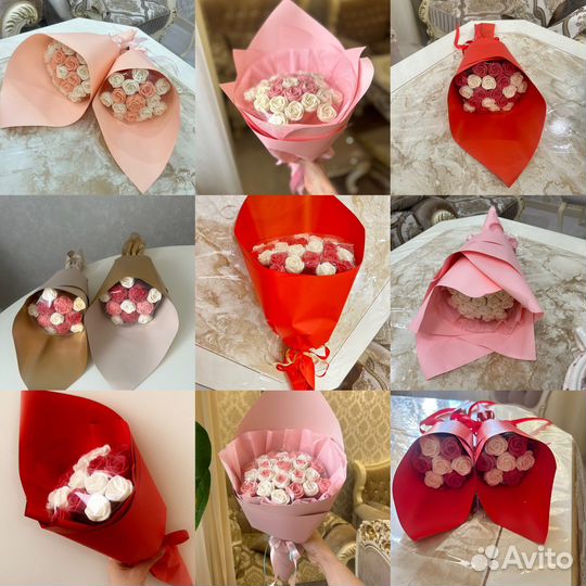 Сладкий букет из шоколадных роз