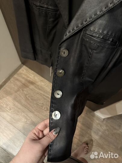 Кожаный жакет Alexander McQueen