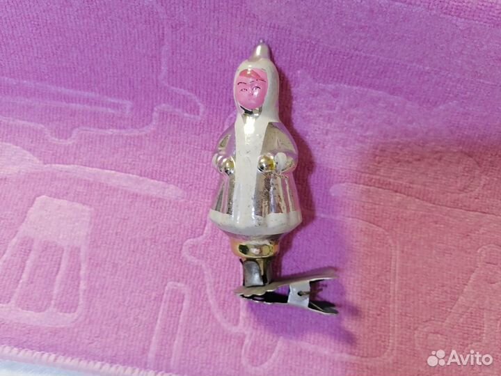 Девочка ёлочная игрушка СССР на прищепке
