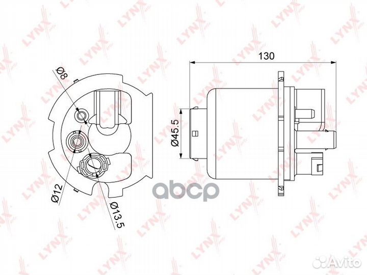 Фильтр топливный LF1077M lynxauto
