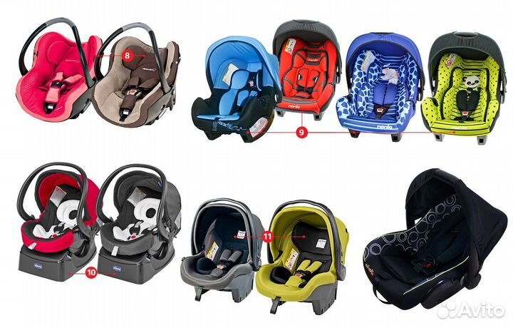 Авто-люлька 0-13 кг,новые.Россия