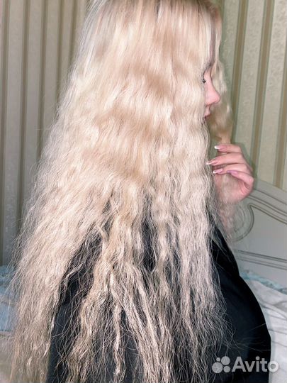 Волосы для наращивания блонд 43-45 см